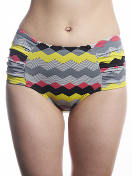 Popina Side Shirred Bottom | Diamond Stripe