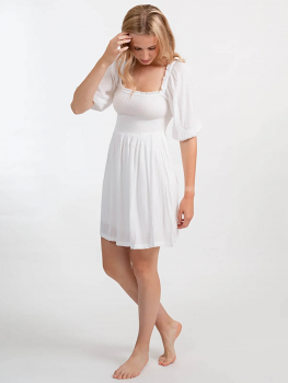 Koy Resort Miami Smocked Dress | White