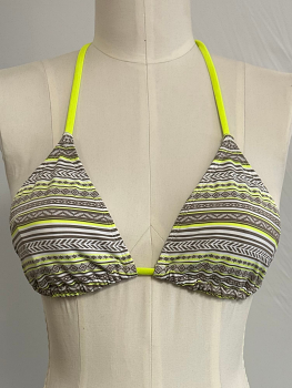 Popina String Bikini Top | Festival Stripe