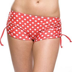 Popina Draw Cord Boy Short | Red White Dot