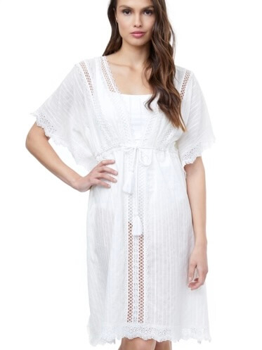 Profile by Gottex V Neck Lace Cover Up | White