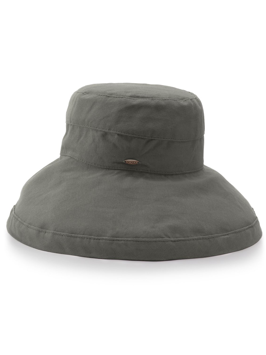 Scala/Dorfman Big Brim Cotton Sun Hat | Olive