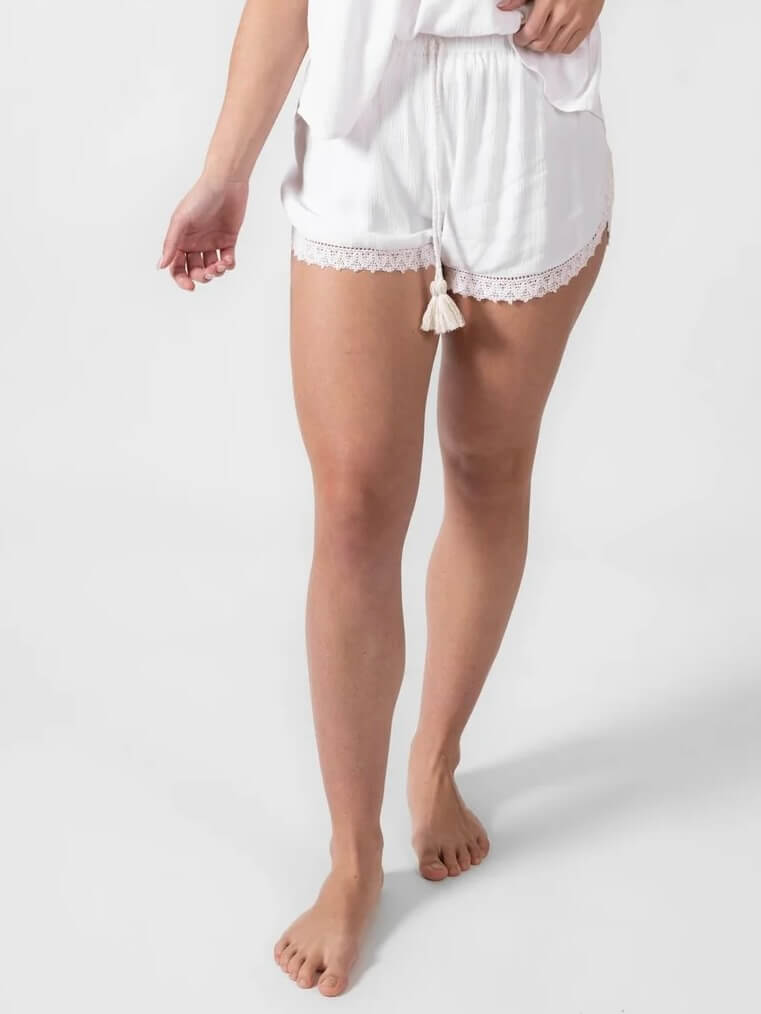 Koy Resort Miami Side Slit Shorts | White